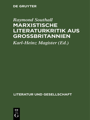 cover image of Marxistische Literaturkritik aus Großbritannien